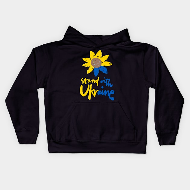 Stand With Ukraine Kids Hoodie by Hunter_c4 "Click here to uncover more designs"